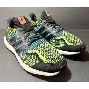 Adidas Ultra Boost DNA Web Shoes Mens Size 11 Black Green Knit Running GX4119